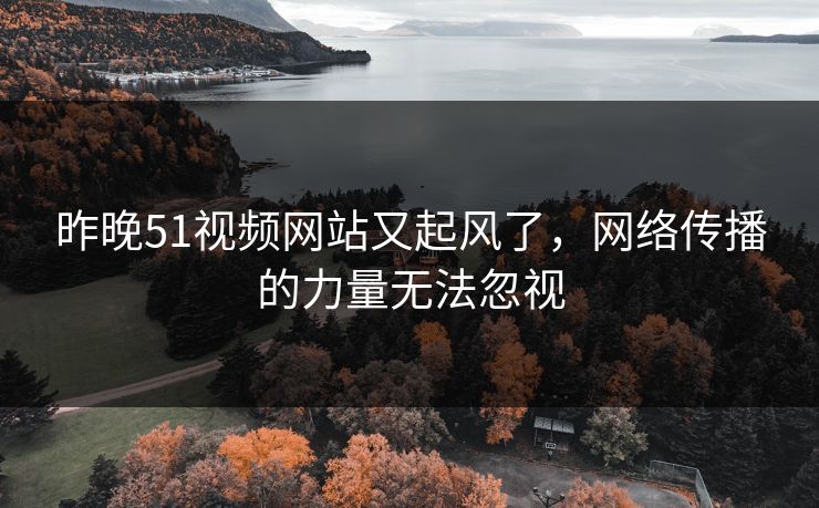昨晚51视频网站又起风了，网络传播的力量无法忽视